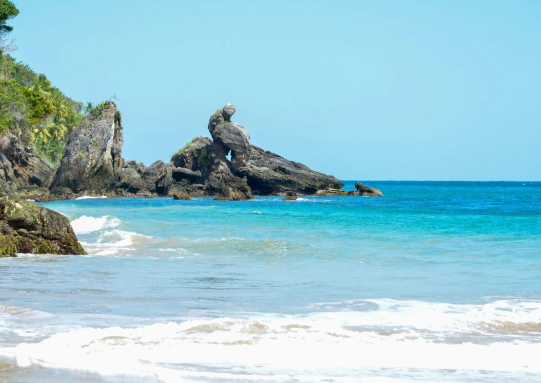 beautiful beach of Playa Las Ballenas in the Dominican republic 